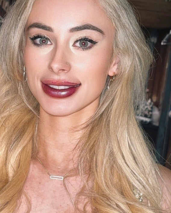 Pave Frame Necklace worn by @doll_face.blondie 