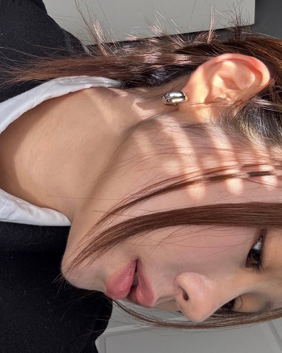 Two-Tone Hoops worn by @_aileenseohyun