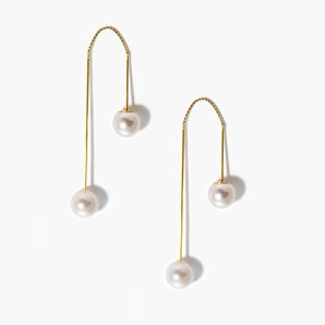 Double Pearl Earrings